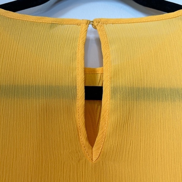 Zara Ruffle Blouse with Pleats in Yellow - Picture 7 of 10